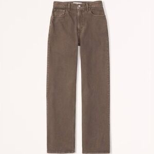 Abercrombie & Fitch 90s Relaxed Jean High Rise in Dark Brown | 27 (4L)
